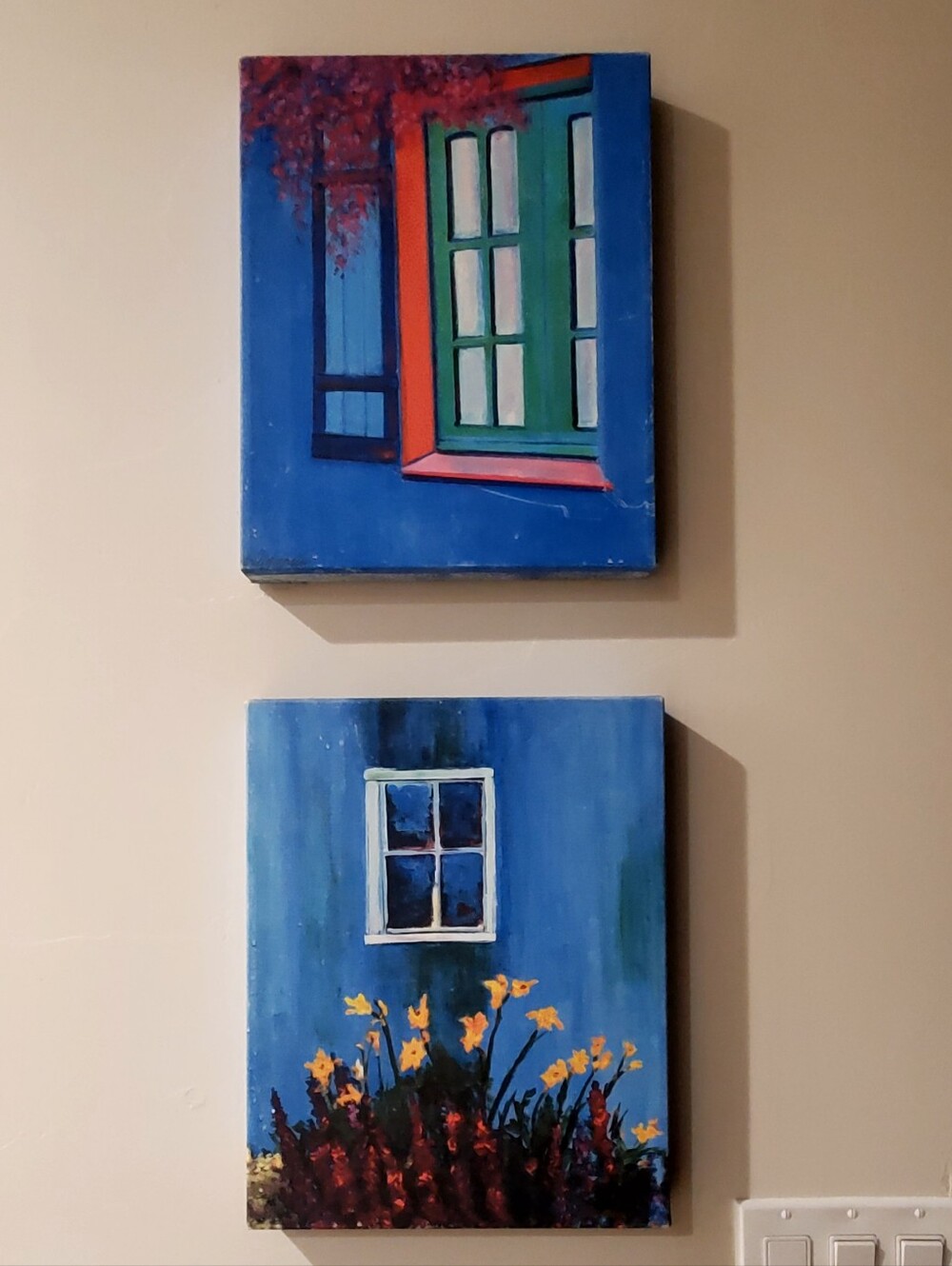 Tracey Moscaritolo 2 Giclee Canvas Wrap Paintings, Signed/Numbered, 14"×11"×1.5"